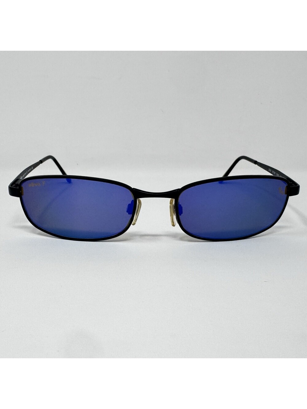 Vintage Revo 3040 001/62 Black Blue Polarized Sunglasses 55-18-135 READ